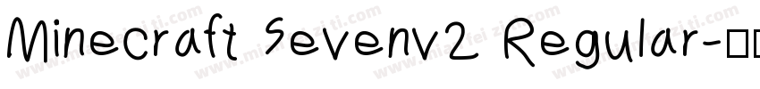 Minecraft Sevenv2 Regular字体转换